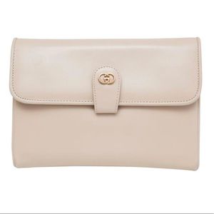 Vintage Gucci Cream Leather Crossbody/Clutch 70’s